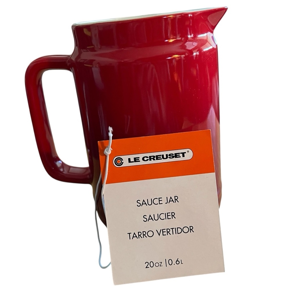NWT Le Creuset Stoneware Sauce Jar - Cerise - Picture 5 of 6